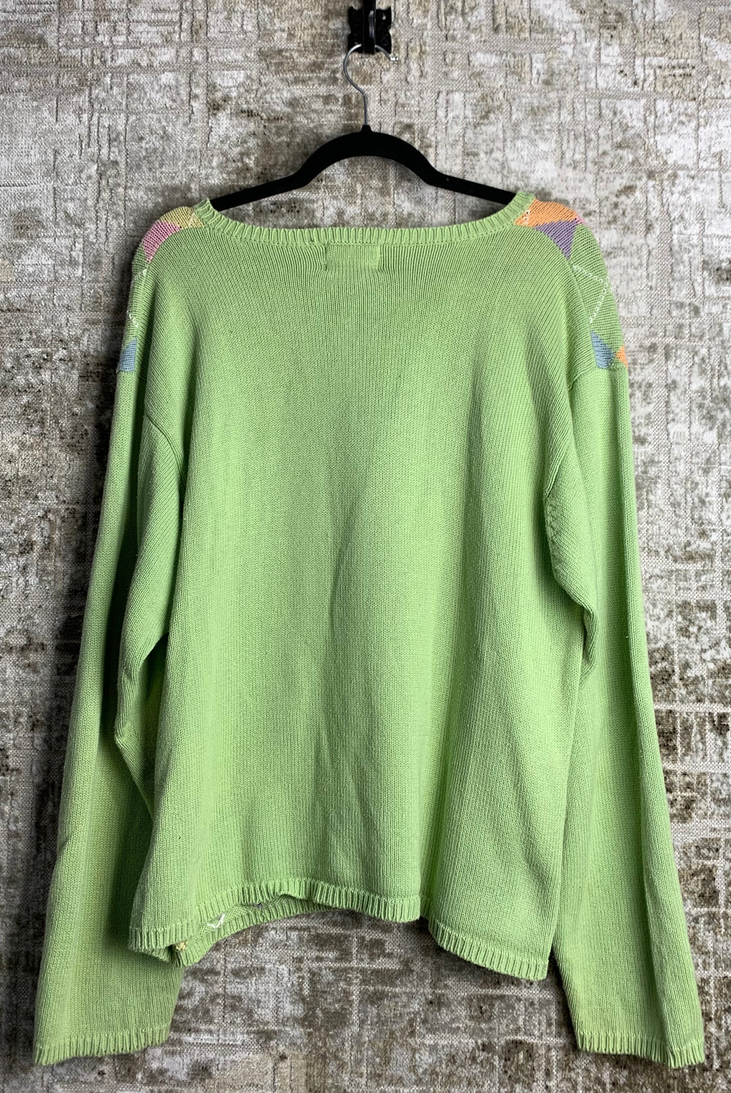 Bijorreau Pastel Argyle Knit Sweater