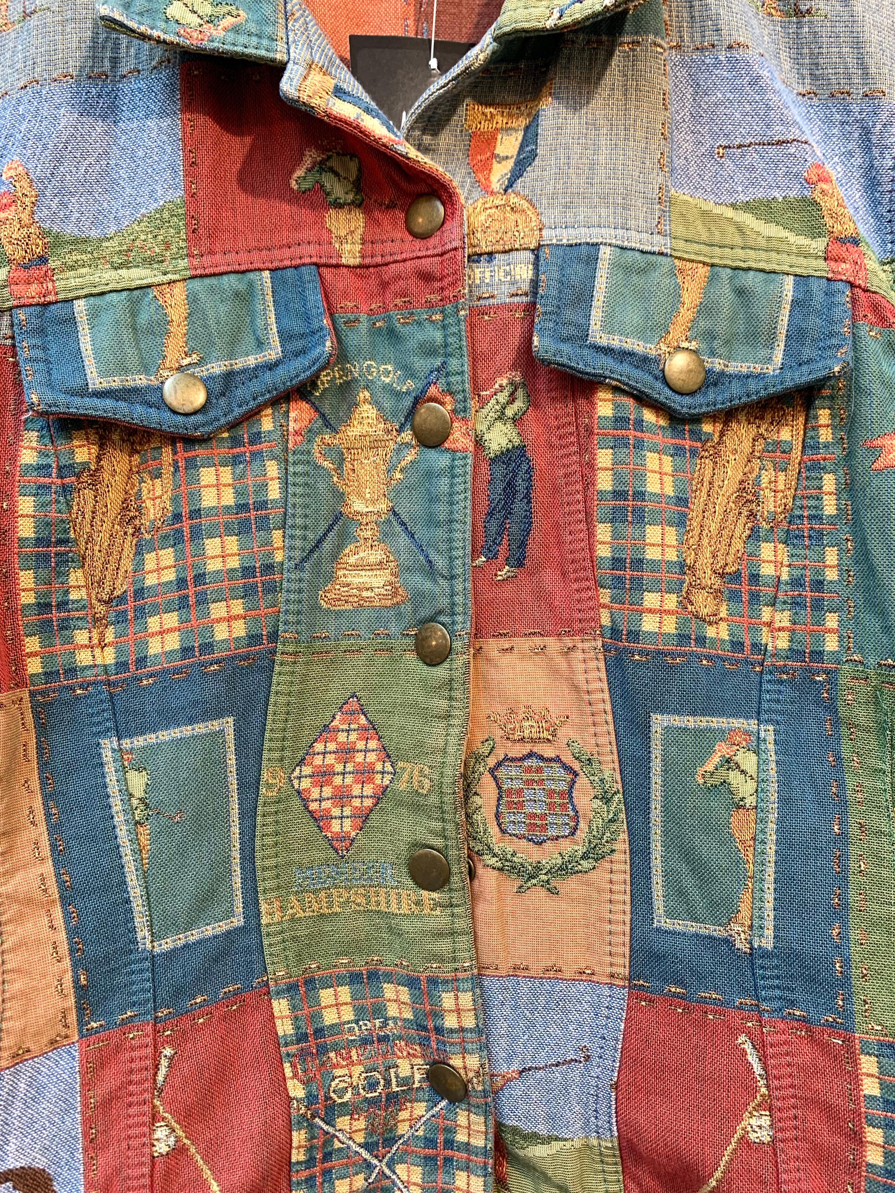 Kriss Golf Tapestry Trucker Jacket
