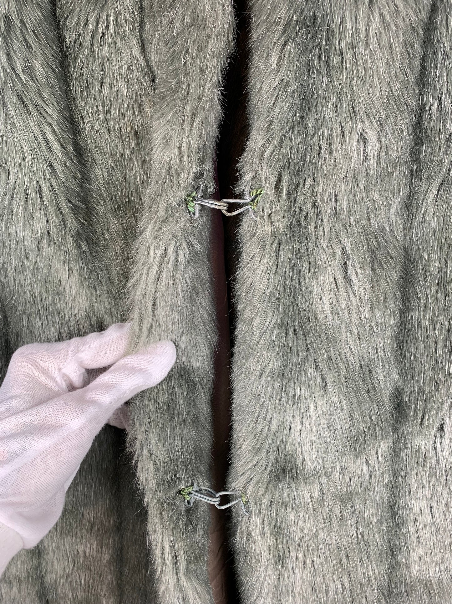 Women’s Gray Faux Fur Winter Coat