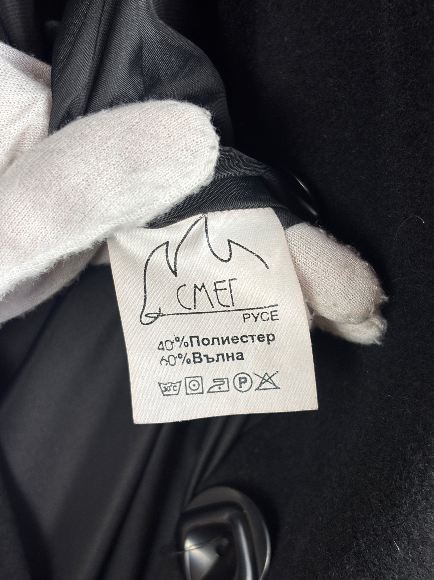 Elegant Women's Long Black Wool Blend Coat