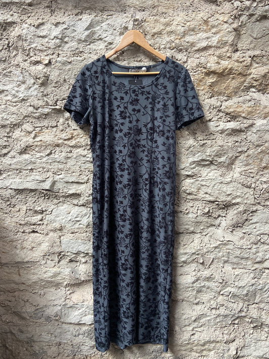 Vintage Velvet Print Dress