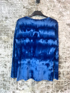 Pazzione Y2K Tie-Dye Glitter Long Sleeve Top