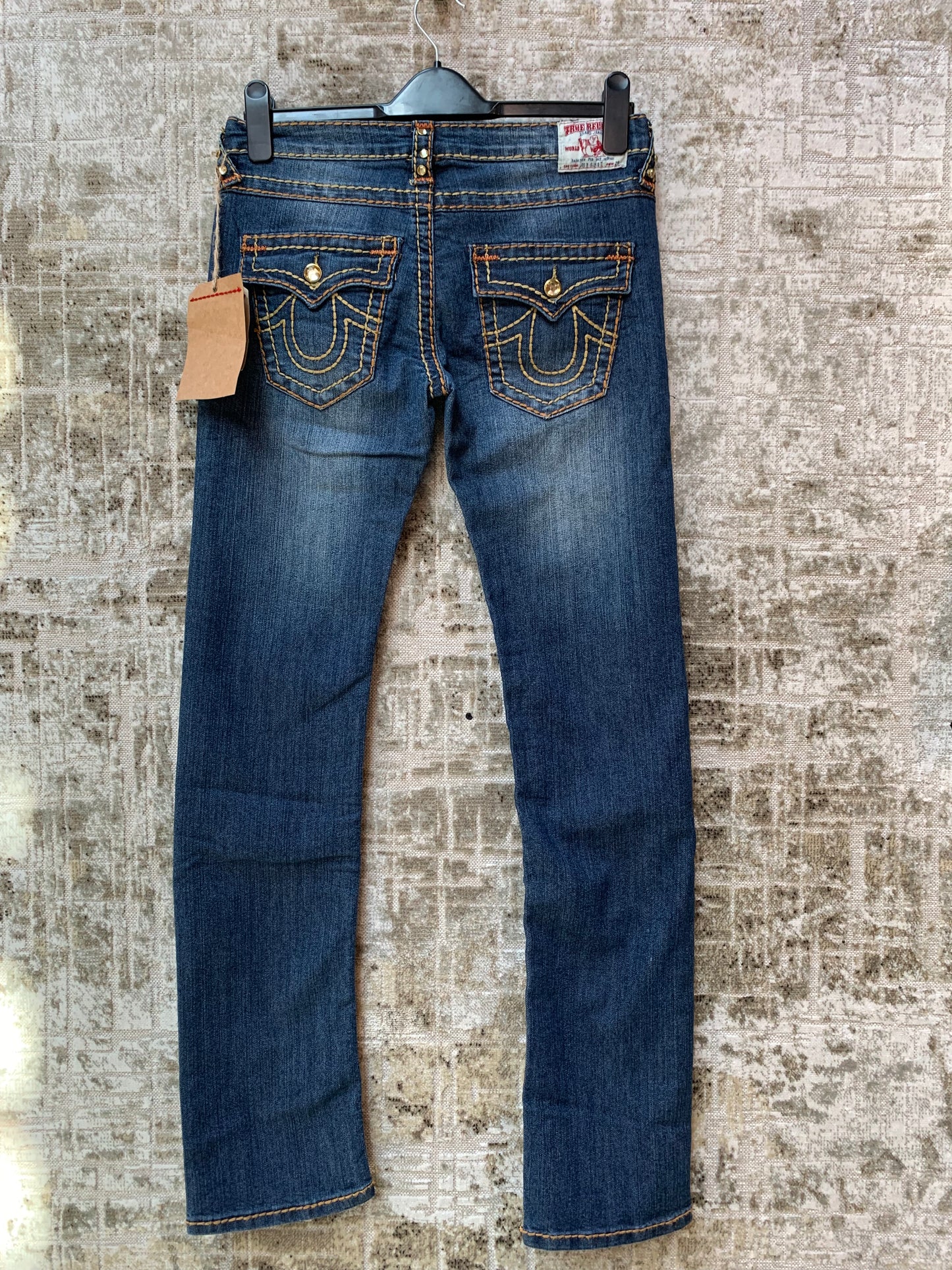 True Religion Rhinestone Straight Leg Jeans