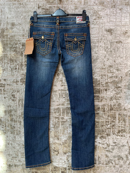 True Religion Rhinestone Straight Leg Jeans
