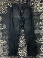 Vintage Women's Black Genuine Leather Pants