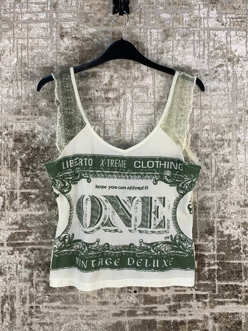 Women's Y2K One Dollar Mesh Tank Top