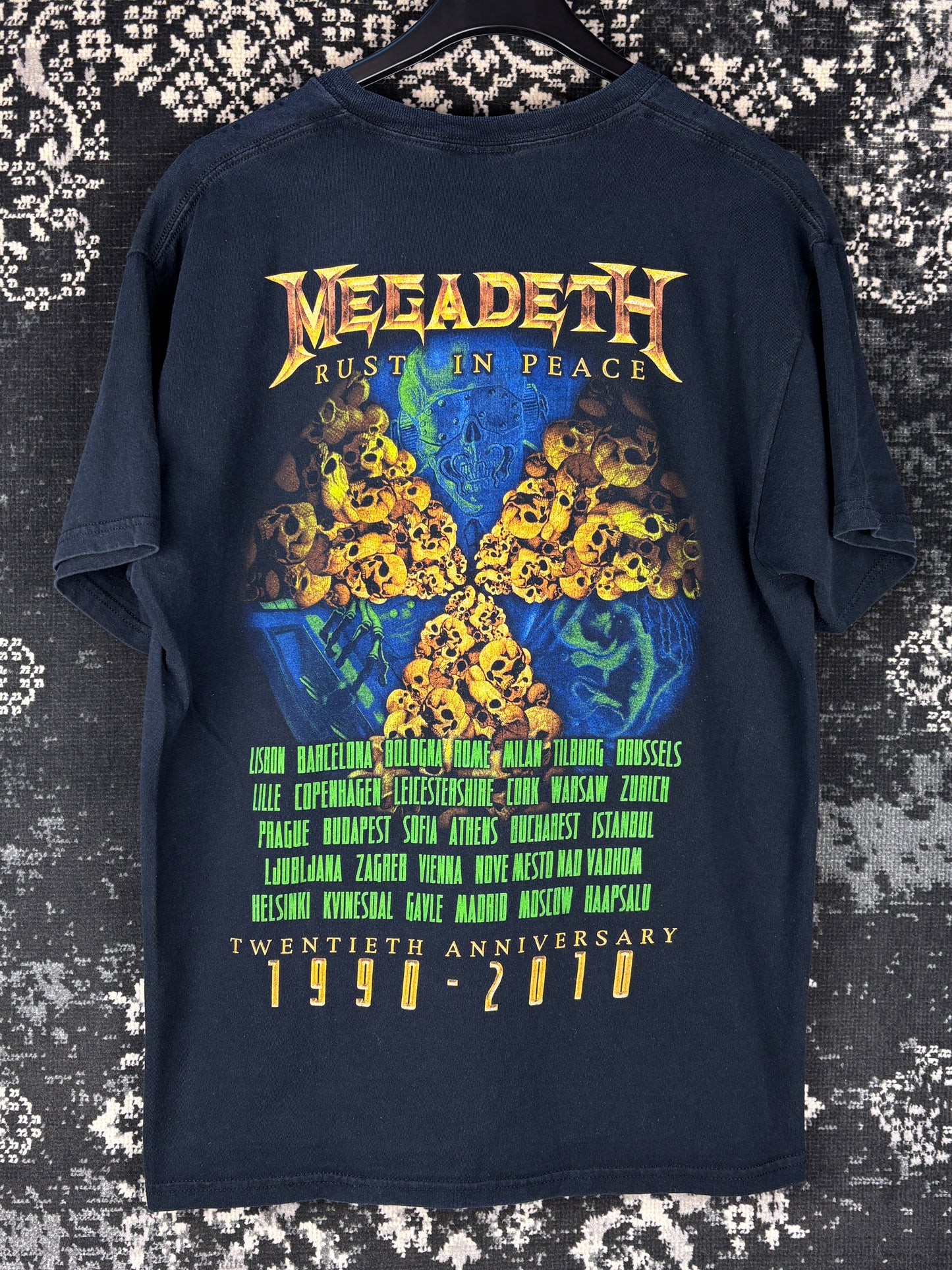 Megadeth "Rust In Peace" 20th Anniversary 1990–2010 Tour T-Shirt
