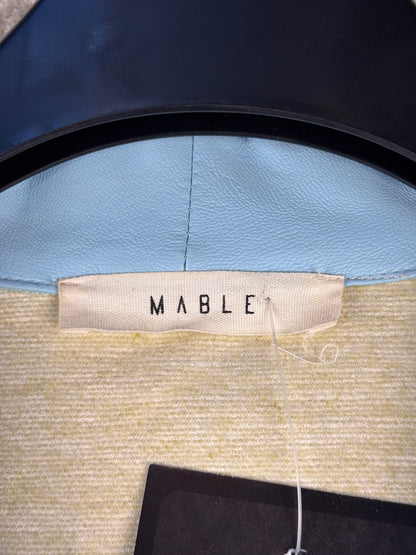Women's Vintage Pastel Blue Leather Bolero