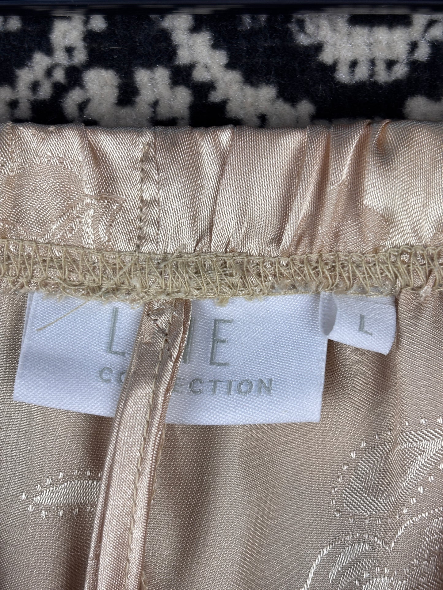 Women's Silky Beige Pajama Set