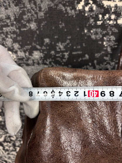 Y2K Vintage Prada Brown Leather Duffle Bag