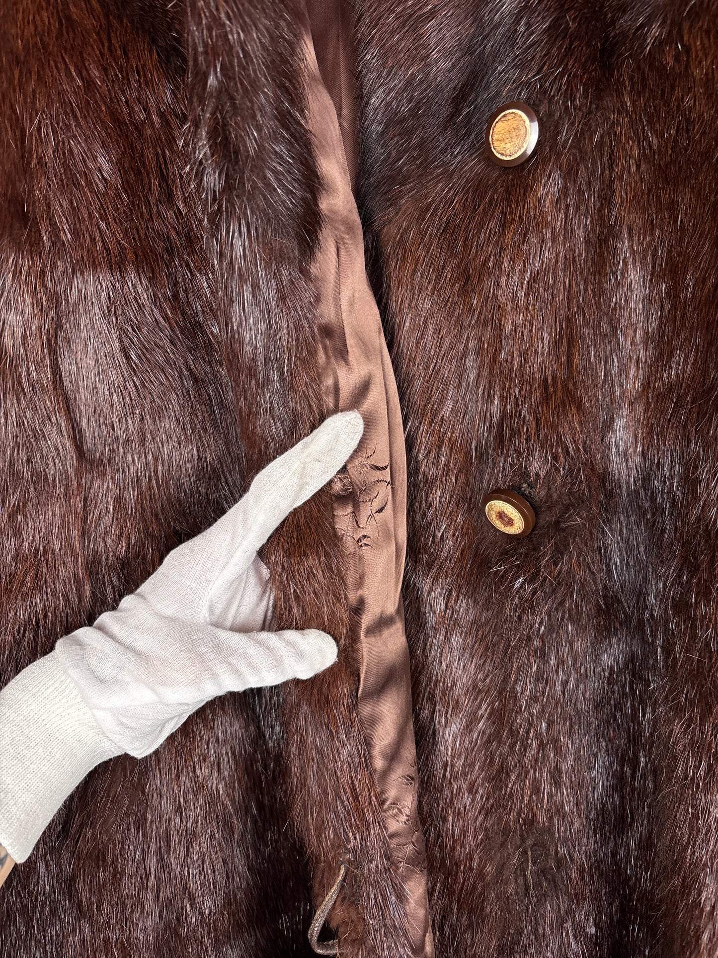 Women's Vintage Genuine Beaver Fur Coat
