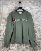 Men's Vintage Champion Khaki Green Sweatshirt