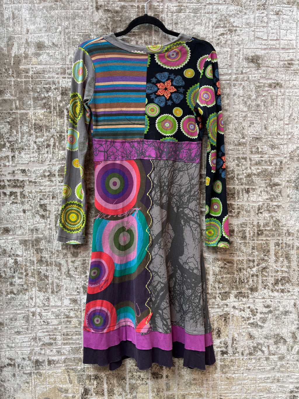 Desigual Patchwork Long Sleeve Dress