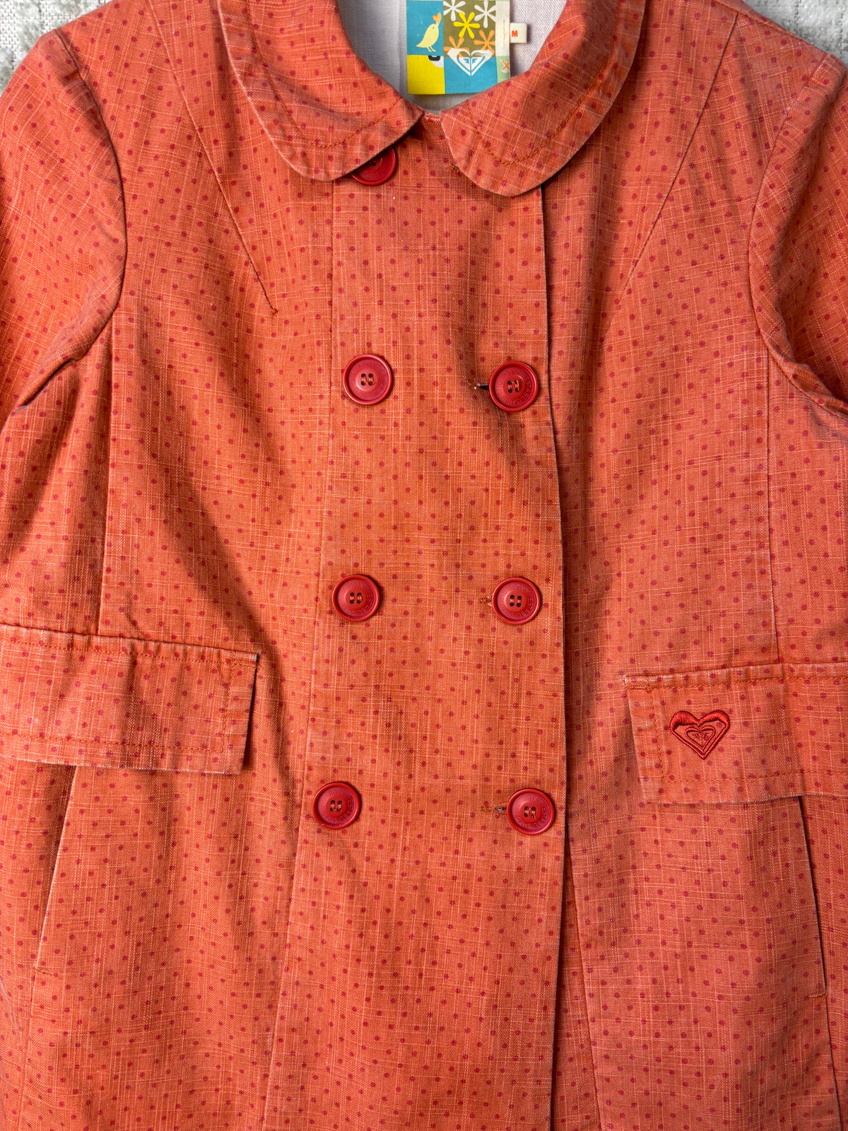 Roxy Polka Dot Double-Breasted Coat