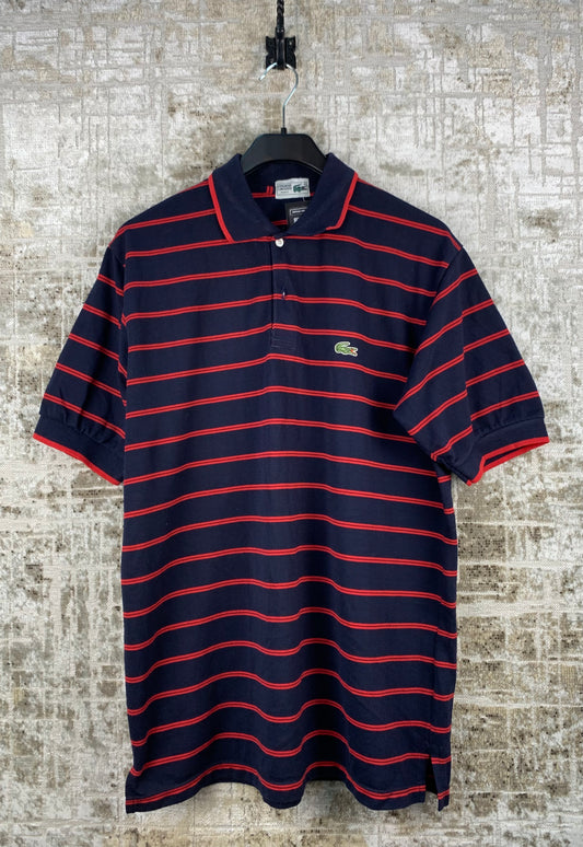 Mens Vintage Lacoste Striped Polo Shirt