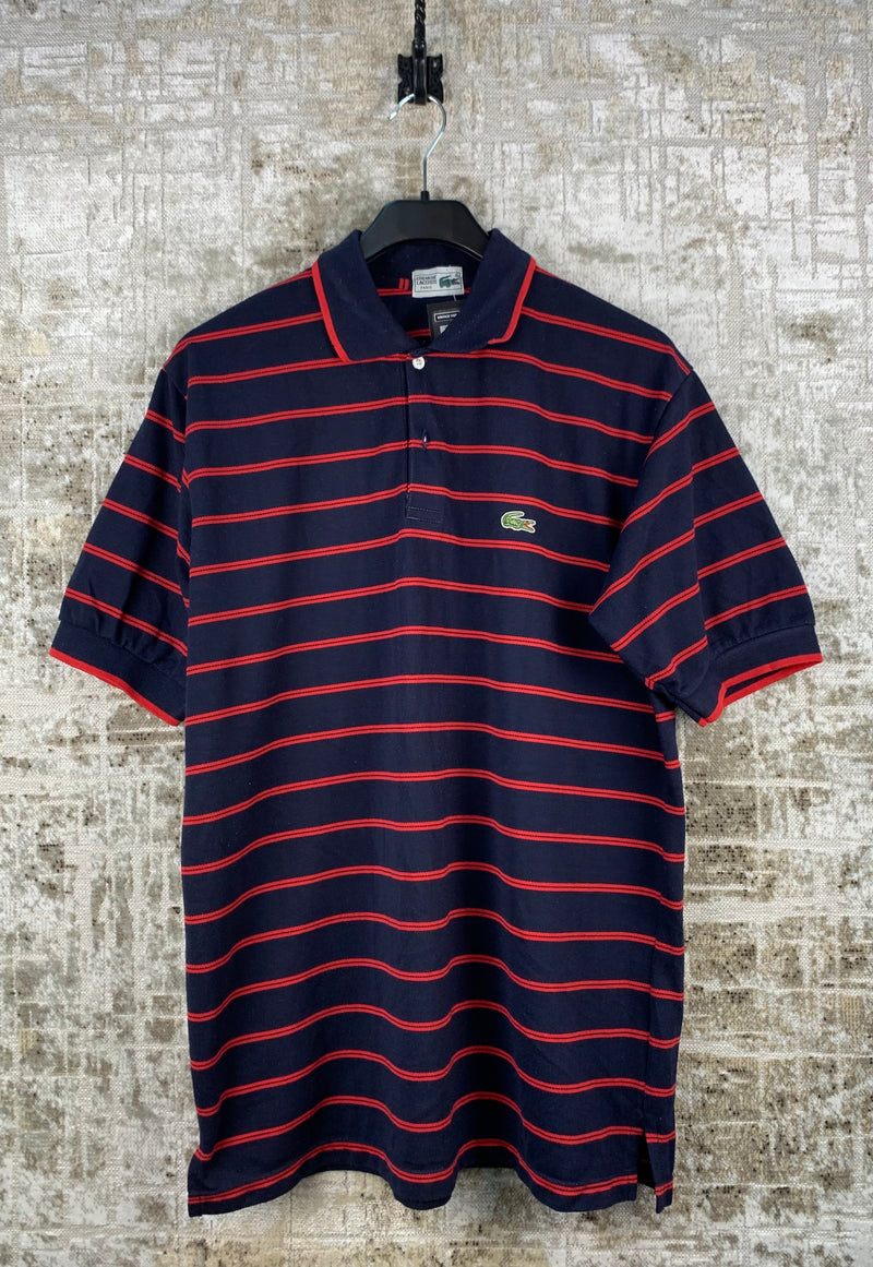 Mens Vintage Lacoste Striped Polo Shirt