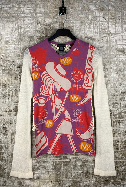 Womens Y2K Custo Barcelona Graphic Long Sleeve Top