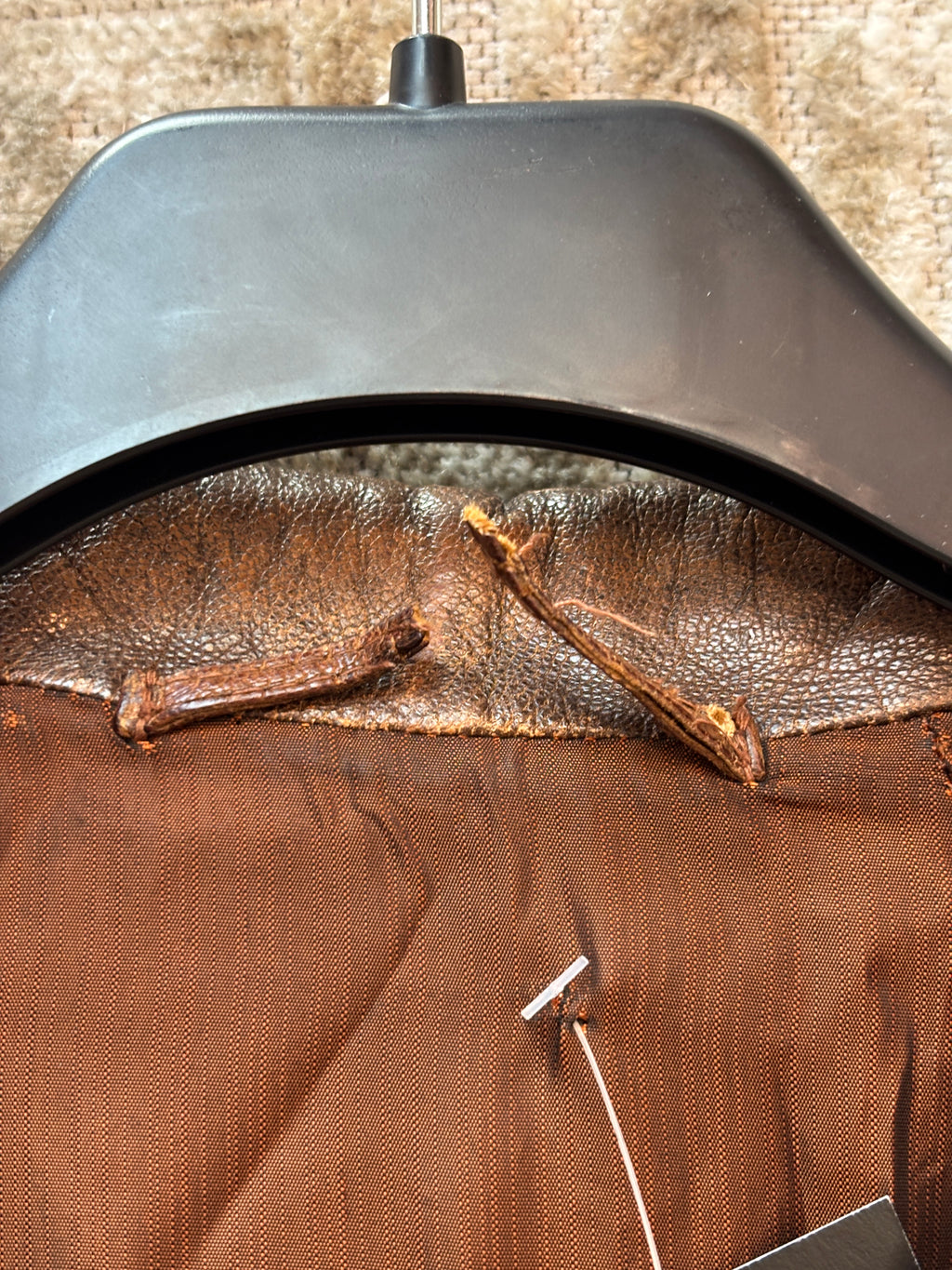 Malungs Skinnservice Distressed Leather Coat
