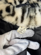 Tissavel Snow Leopard Faux Fur Coat