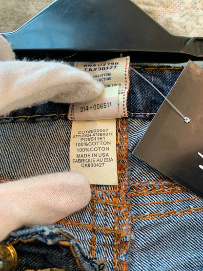 True Religion Rhinestone Straight Jeans