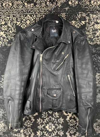 Men's Vintage Black Biker Leather Jacket