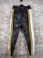 Men's Vintage Black Leather Pants