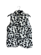 Leopard Print Faux Fur Zip Vest
