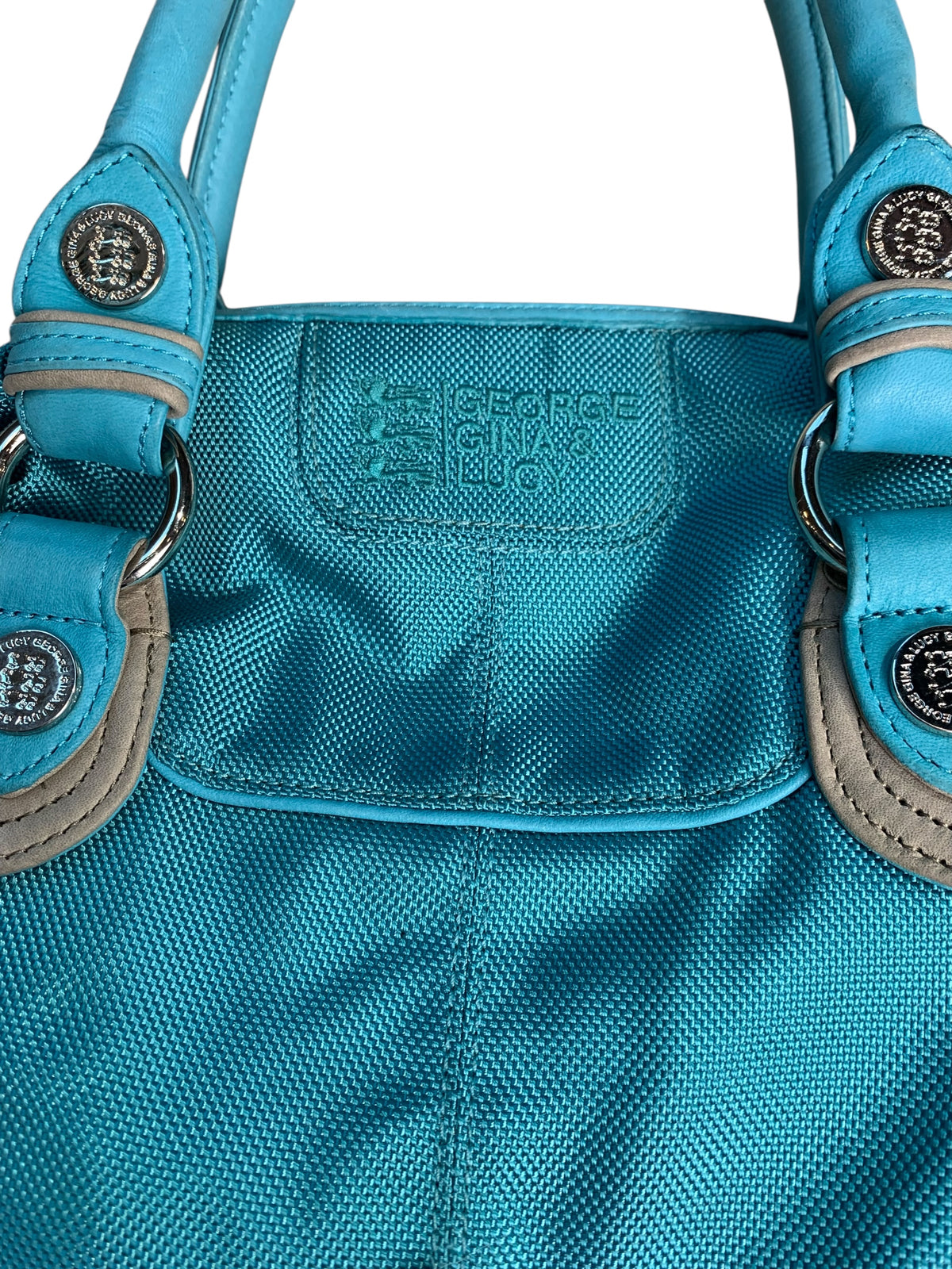 George Gina & Lucy Turquoise Nylon Handbag