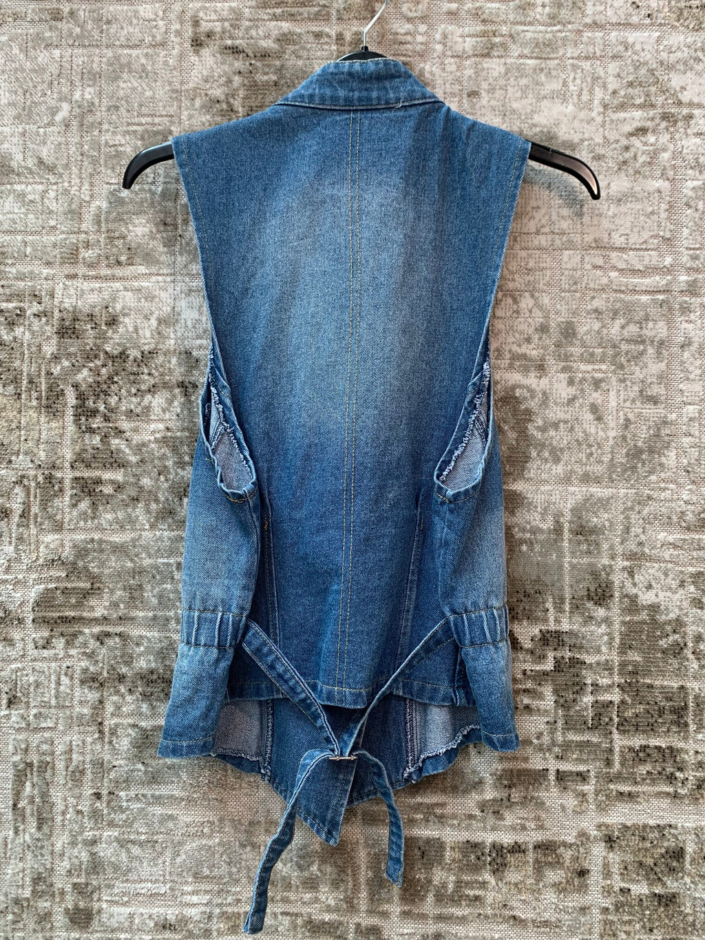 Studded Collar Denim Vest
