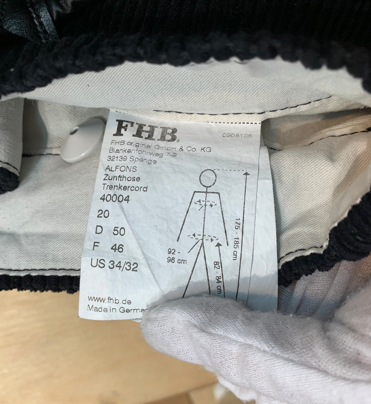 FHB Alfons Corduroy Guild Trousers