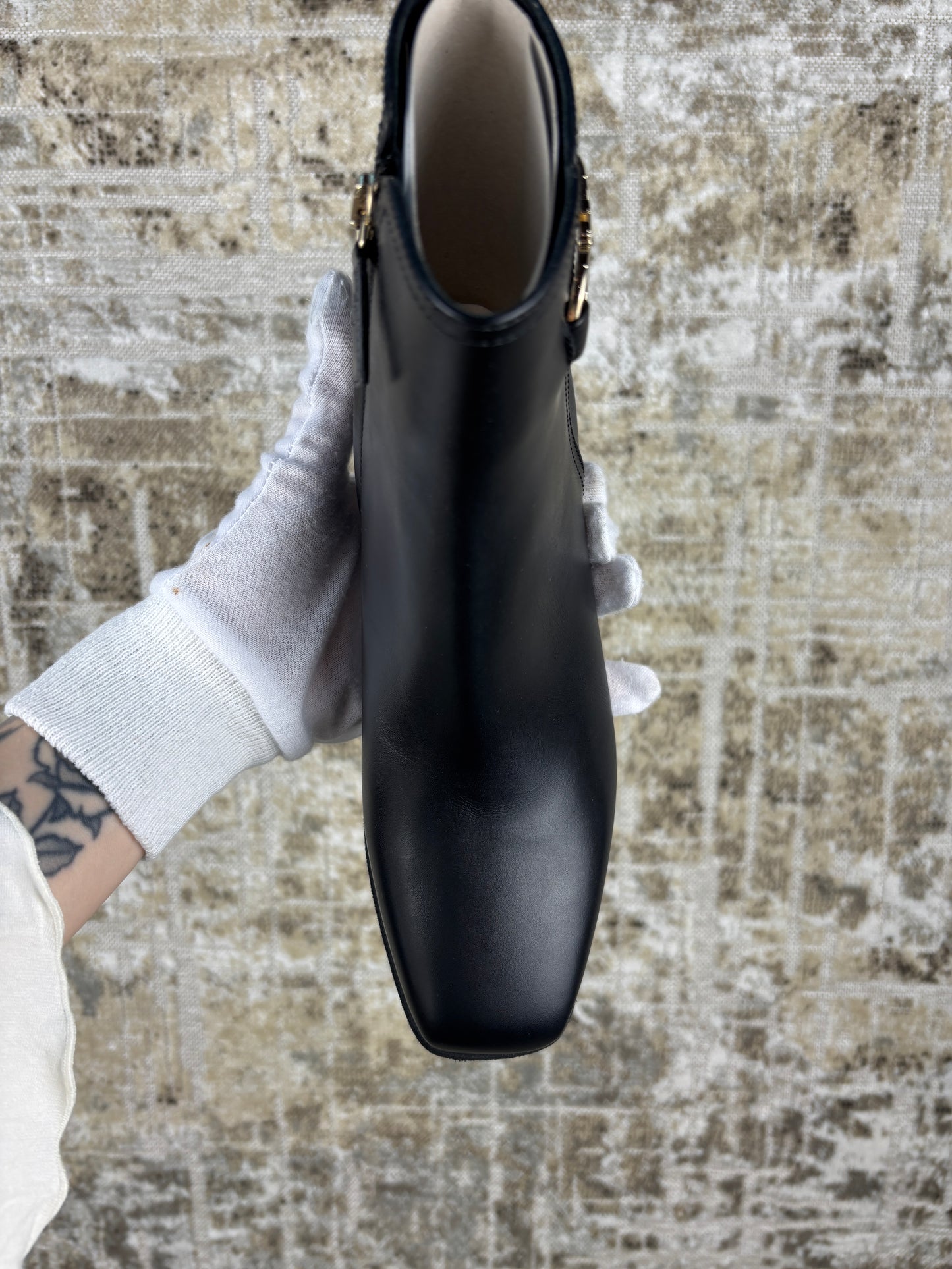 Ferragamo Cassaro Black Leather Ankle Boots