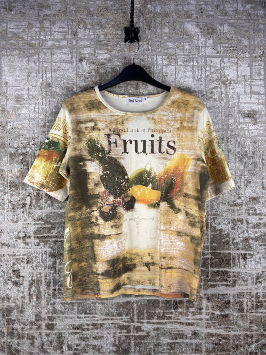 Womens Y2K Brown Graphic T Shirt