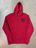 HT Fashion Red Zip Hoodie