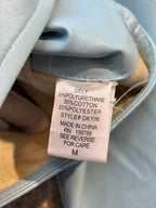 Women's Vintage Pastel Blue Leather Bolero