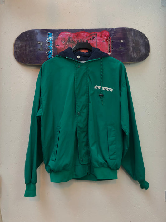 Green Inacom Hooded Windbreaker Jacket