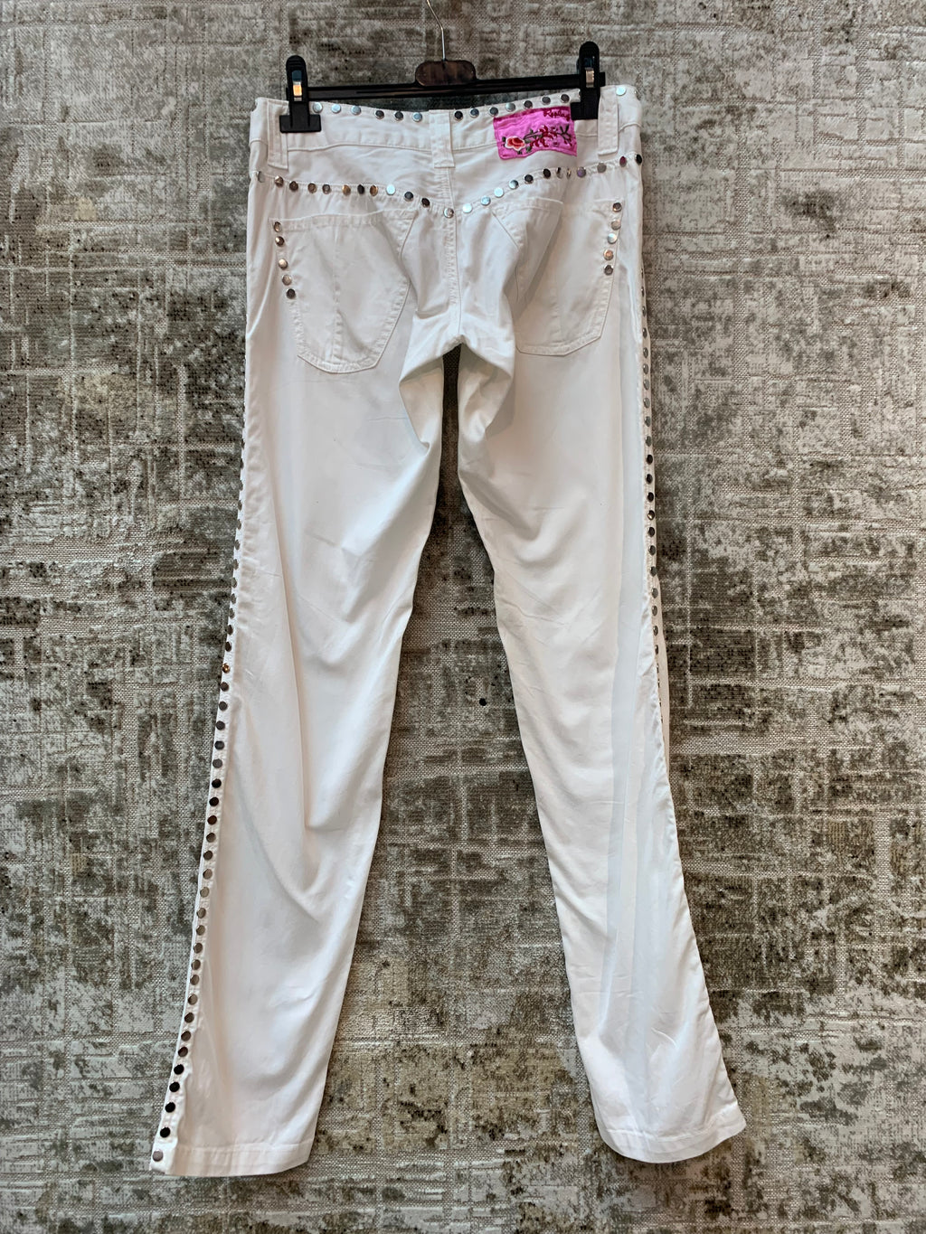 Replay Y2K Studded White Trousers