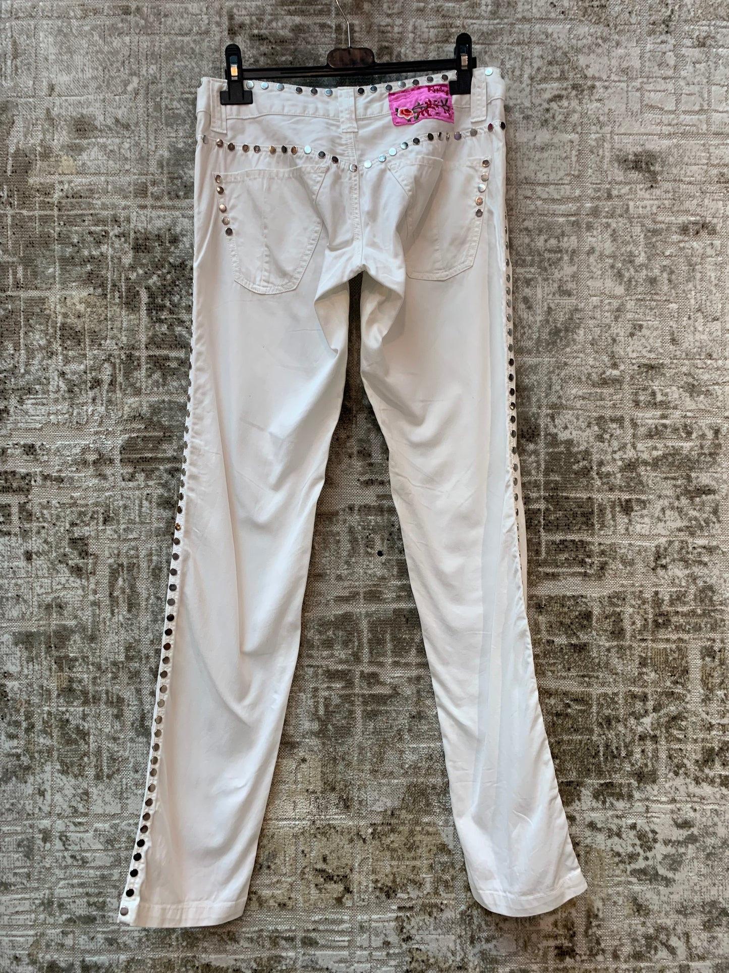 Replay Y2K Studded White Trousers