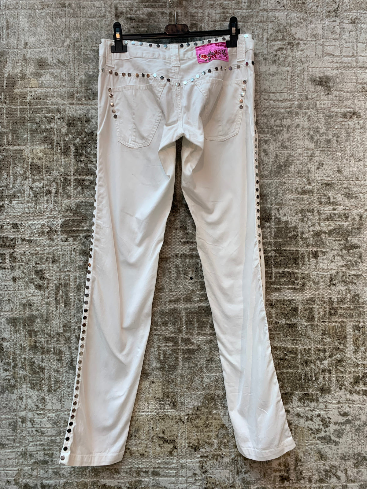 Replay Y2K Studded White Trousers
