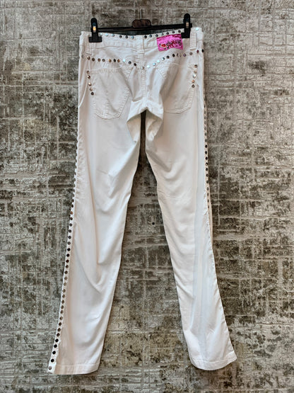 Replay Y2K Studded White Trousers