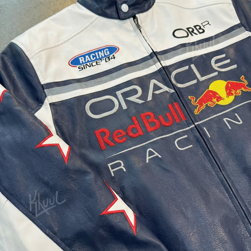 Oracle Red Bull Racing Leather Racing Jacket – Khuul Oracle Red Bull Racing Leather Racing Jacket – Khuul