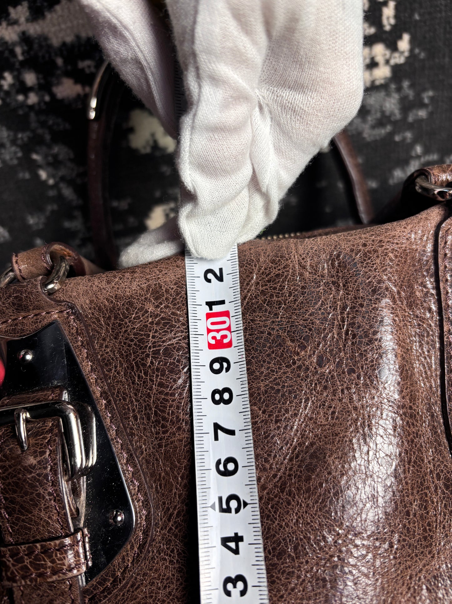 Y2K Vintage Prada Brown Leather Duffle Bag