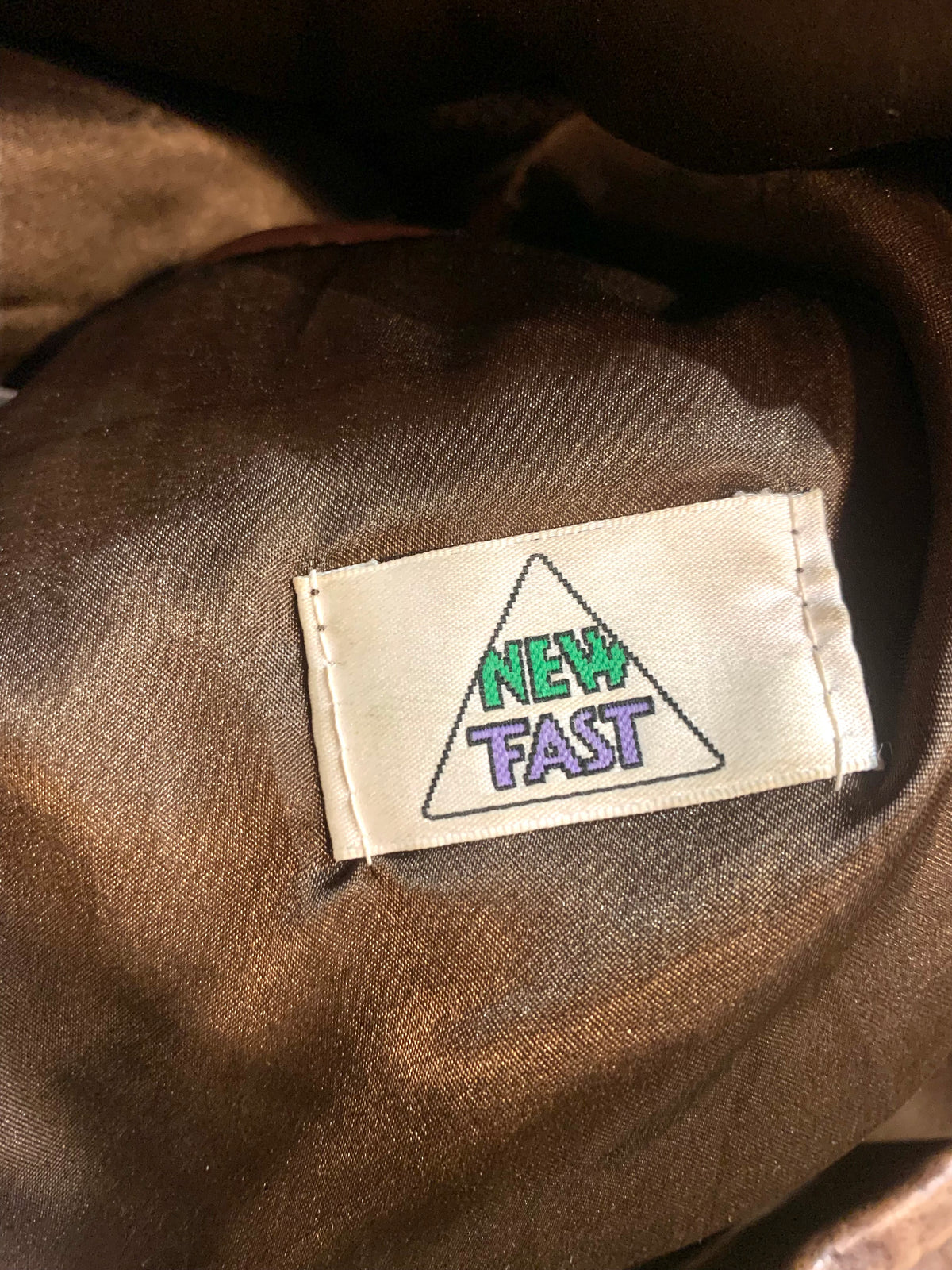 New Fast Brown Leather Coat