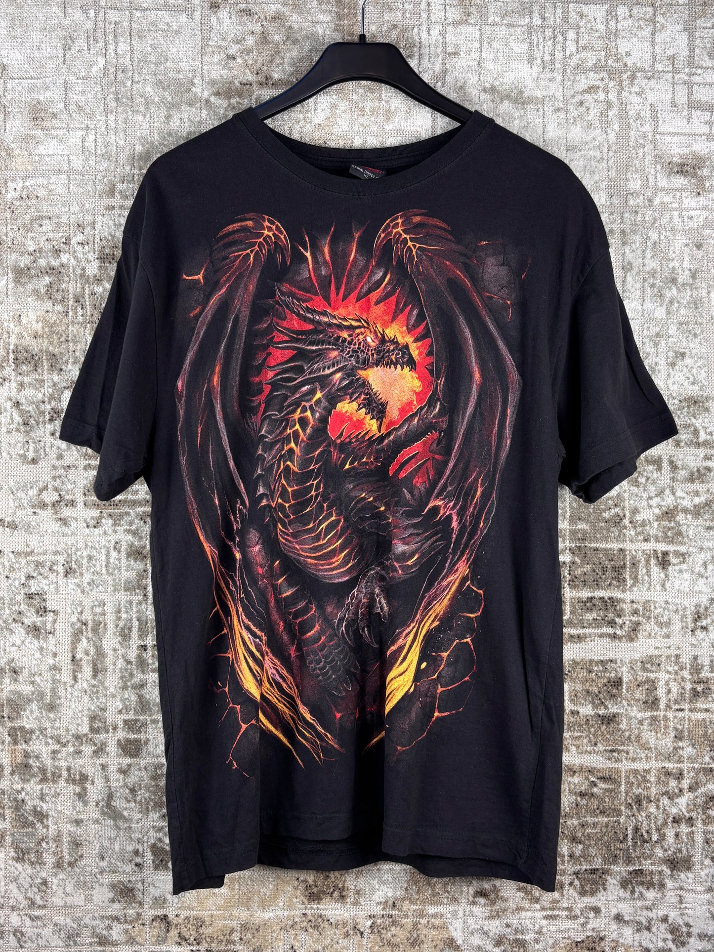 Mens Y2K Spiral Dragon T-Shirt