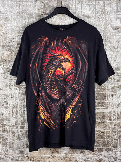 Mens Y2K Spiral Dragon T-Shirt