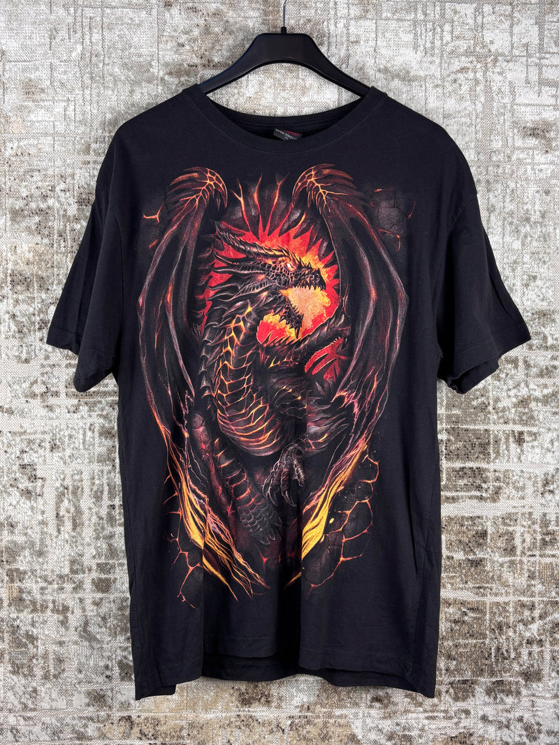 Mens Y2K Spiral Dragon T-Shirt