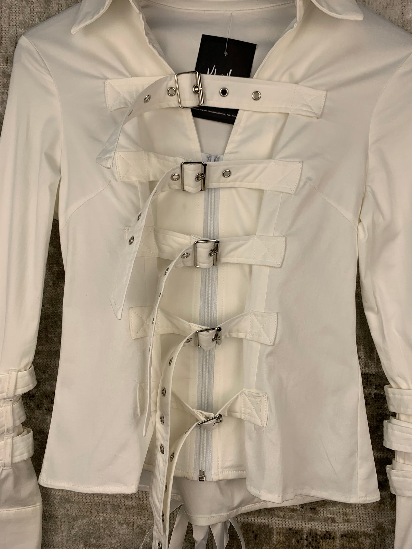 Womens Y2K White Napoleon Corset Jacket