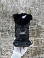 Balenciaga Track Hike Black Fur Boots