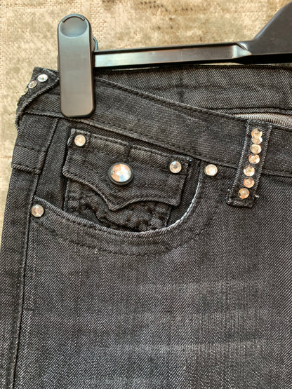 True Religion Rhinestone Straight Jeans