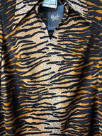 Aldo Fellini Roma Tiger Print Pullover Shirt
