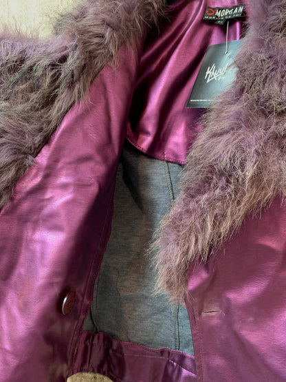 Morgan de Toi Y2K Metallic Faux Fur Collar Jacket